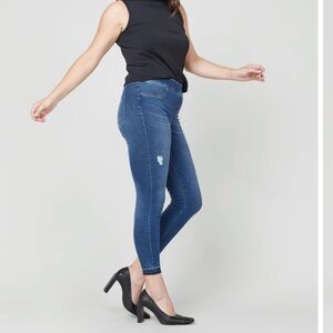 Spanx distressed ankle skinny jeans small
